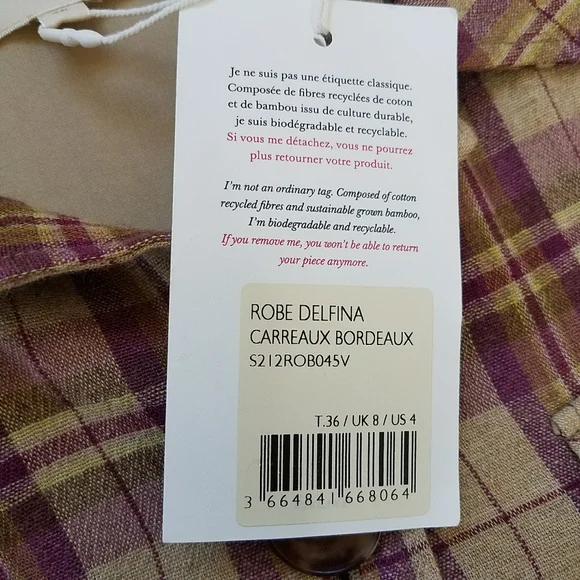 Sezane Delfina Linen/Wool Blend Dress